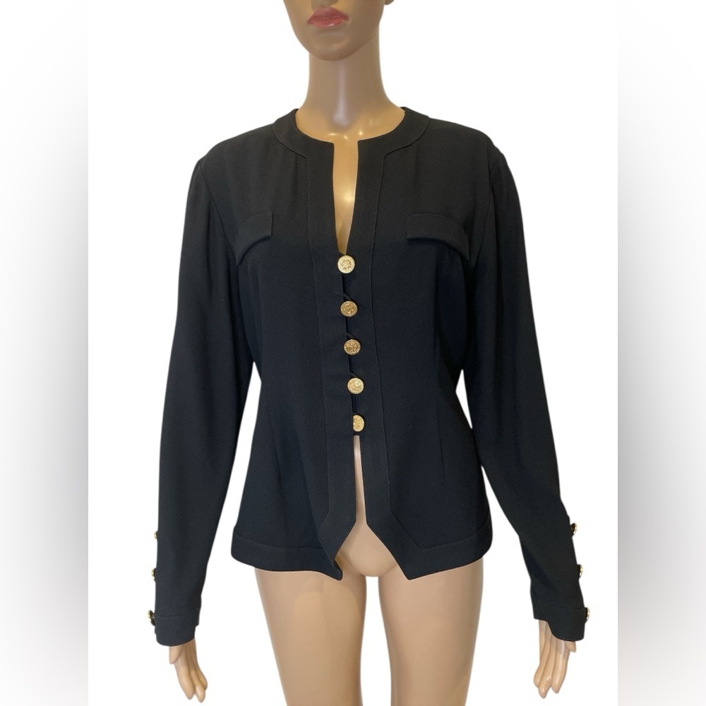 Le Crillon Elegant Black Women's Jacket size 8